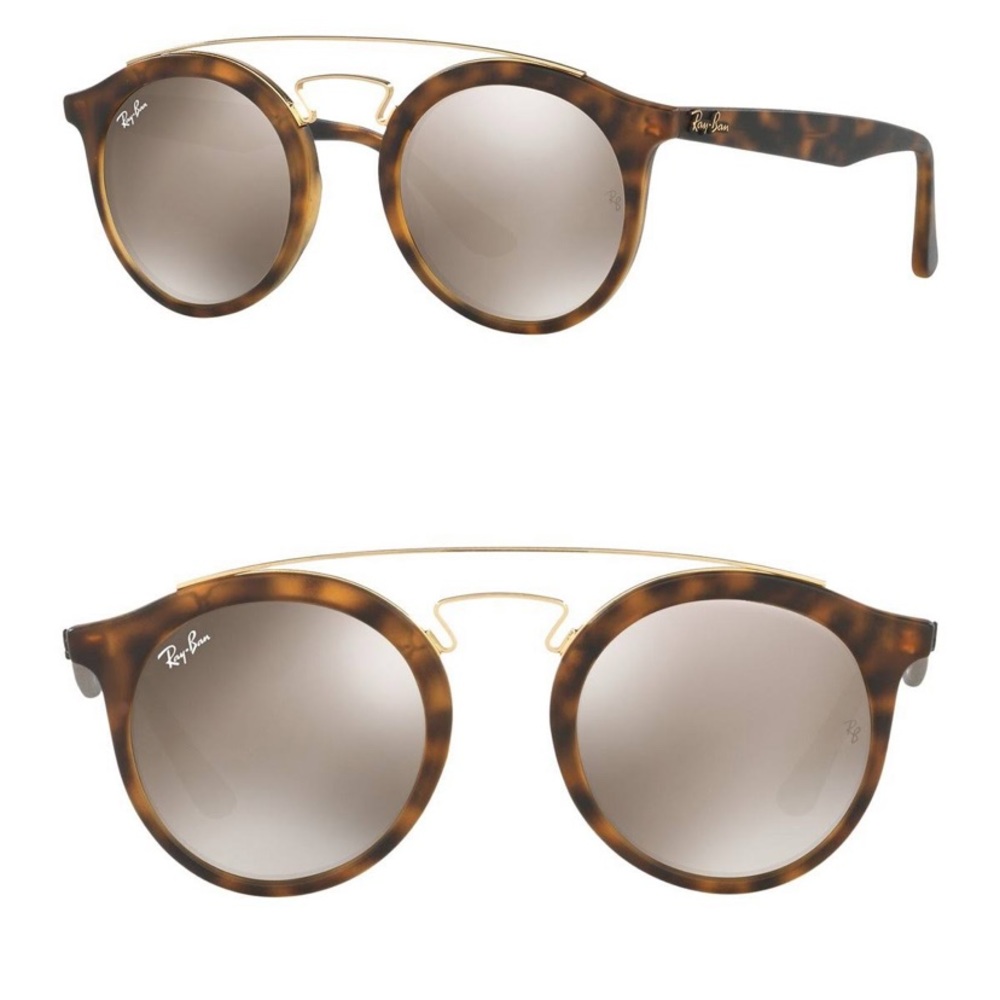Ray Ban Tortoise/ gold mirror sunglasses